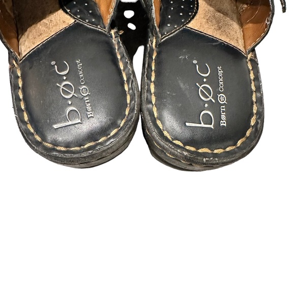 BOC Born Concepts Shoes Women Mules Clogs Leather Black 11 - Picture 7 of 11